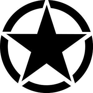 Aufkleber US Army Star / Stern Militär   10 cm  