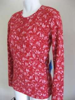 Womens Columbia WARM Thermal Red L/S Fleece Shirt Top M  