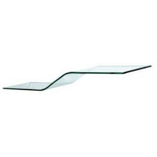 Mural 8 in. x 40 in. Floating Clear Wave Shelf MHDGLWAVECL at The Home 