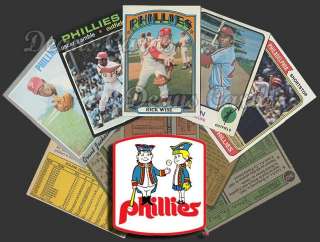 1970 74 Topps Phillies 75 Card Team Set Lot $100 Value  