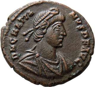 Gratian AE18 mm / Victory. Ancient Roman Coin.  