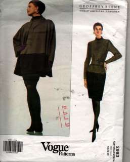 Vogue 2983 American Designer Sewing Pattern Geoffrey Beene Jacket 