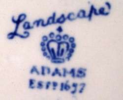 ADAMS LANDSCAPE blue SQ Covered Vegetable Bowl asis  