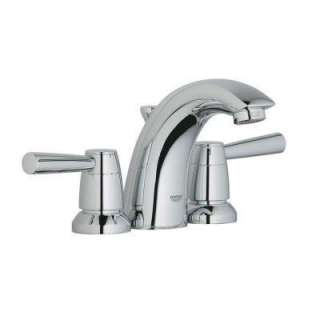 GROHE Arden 4 In. 2 Handle Mid Arc Bathroom Faucet in Chrome 20120000 