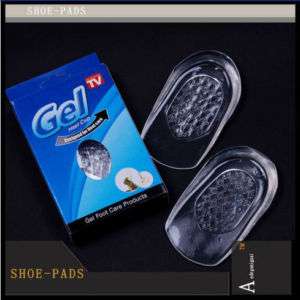 Clear Gel Heel Foot Cushion/Pad Insole Shoe pad Unisex  