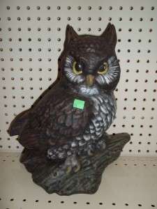 Large Ceramic OWL Figure statue Bird of Prey night  