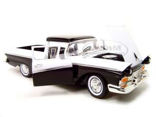 1957 FORD RANCHERO WHITE/BLACK DIECAST CAR MODEL 1/18  