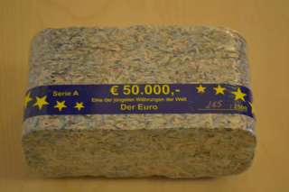 50.000 € geschreddert Euro Geschenk Banknoten in Hessen   Gelnhausen 