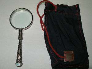 Collectible Rococo Silver Color Magnifying Glass New 5X  