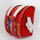 NWT Japanese school backpack RANDOSERU red cowhide leather titanium 