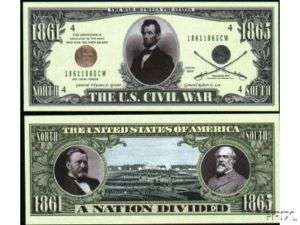US Civil War Abraham Lincoln 1861 Dollar Bill  