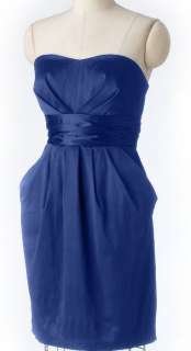 NWT~Gorgeous LAUREN CONRAD Royal Blue Strapless Satin Party Dress~Size 