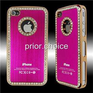 LUXUARY BLING DIAMONDS HARD CASE COVER FOR IPHONE 4 4G~  