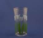 Vintage Glass Swanky Swig Large Size Light Blue Tulip Tumbler Minty