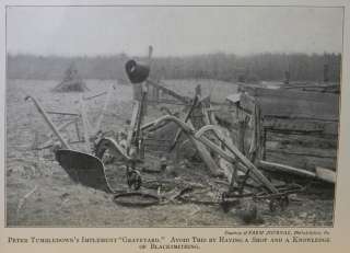 1921 FARM BLACKSMITHING Blacksmith ANTIQUE TOOLS Anvil IRON Hammer 