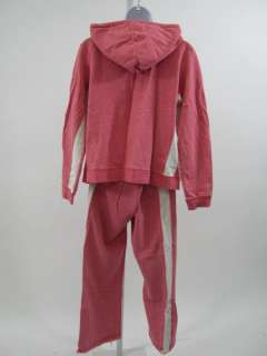 MIMI MATERNITY Pink White Cotton Sweatsuit Outfit Sz S  