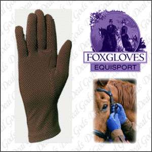 FOXGLOVES Equestrian Horse Riding Gloves   BROWN Medium  
