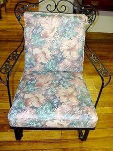 Vintage Woodard Orleans Wrought Iron Patio Motion Chair  