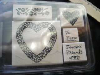 Stampin UP Stamp Set Hearts and Posies Forever Friends Hearts Flowers 