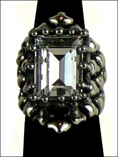Sergio Gutierrez Liquid Metal Ring Style RTR3 Crystal  