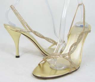 210 ANNE KLEIN FRANCIE Gold Womens EVENING Shoes 8 M  