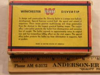 VINTAGE WINCHESTER SILVERTIP .3006 AMMO BOX MADE IN UNITED STATES OF 