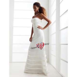 line Strapless Floor length Organza Wedding Dress  