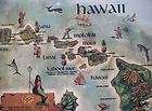 placemat laminated map of hawaii 171 2 x12 set of