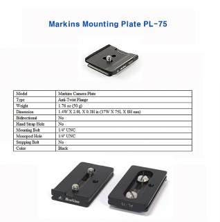 Markins Plate PL 75 PL 70 PL75 PL70 for Lens NEW  