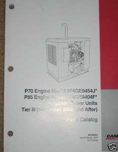 Case P70/P85 Irrigation Power Unit Parts Manual Tier 3  