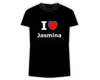 Shirt girlie I love Jasmina S 3XL  