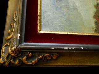 European Oil paintings Dutch type scene gold frames  