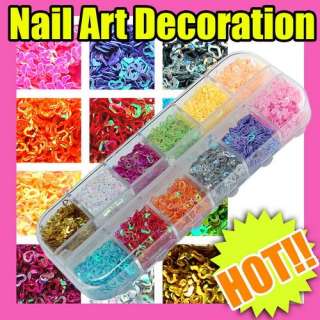 12 practical nail art hollow heart decoration tips S137  