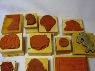 Lot of 14 1980s Rubber Stamps  Most Unused Misc. Themes  