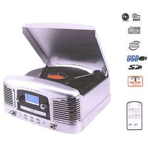 SOUNDMASTER   PL 740 USB Nostalgie Plattenspieler mit CD, Radio und SD 