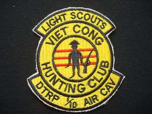 Vietnam War Patch US D Troop 1/10 Air Cav LIGHT SCOUTS  