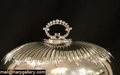   victorian sheffield silverplate meat serving dome from about 1890