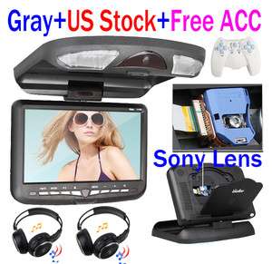 Car DVD Player Flip Down OverHead Roof Mount Monitor  