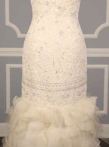 AUTHENTIC Badgley Mischka Lila Silk Sleeveless Ivory Couture Bridal 