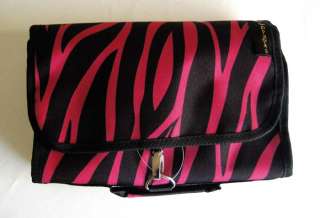 24Hanging bag/Rollup Travel Case/Makeup Toiltery Zebra  