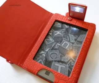   cover 4 Kindle Touch LED attached foldaway light PU leather ship fr US