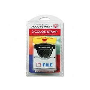  Cosco ACCUSTAMP Pre Inked 2 Color FILE Stamp, 1/2 x 1 5/8 