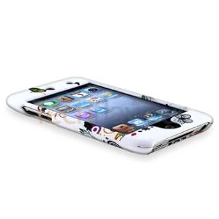 White Flower Hard Plastic Case Cover For Apple iPod Touch 4 4G 4th Gen