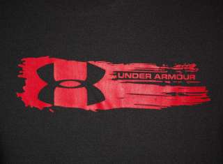 UNDER ARMOUR BLACK GRAY LONG SLEEVE ATHLETIC FITNESS T SHIRT YOUTH 
