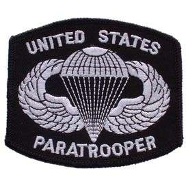 PATCH PARATROOPER JUMP WINGS AIRBORNE BLACK ARMY CAP HAT JACKET PATCH 