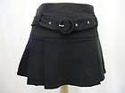 line pleated black belted mini skirt size 8, 10, 12, 