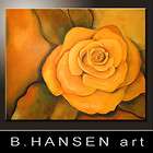 HANSEN   GELBE ROSE   Original Gemälde 80x100 cm Bild   mehr Bilder 
