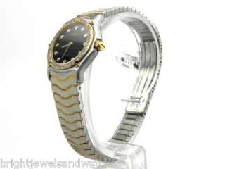 Ebel Classic Wave Ladies 18K SS Watch Diamond Dial & Bezel  