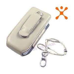  Cingular Leather Belt Clip Carrying Case Beige #4 Cell 