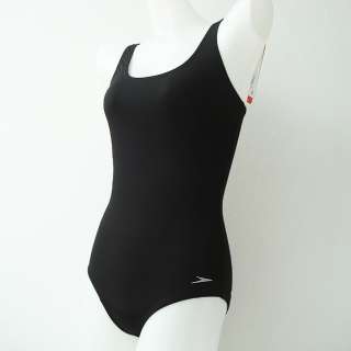 Speedo Core U Back Womens Endurance Swimsuit Black Sz 34  